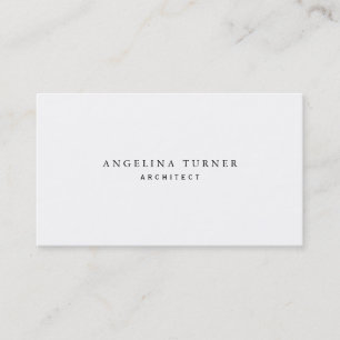 Trendy Simple Minimalist White Professional Visitekaartje