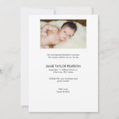 Trendy Simple Modern 2 Baby Foto's Dank u Bedankkaart (Achterkant)