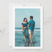 Trendy Simple Modern Custom Photo Couple Wedding (Voorkant)