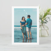 Trendy Simple Modern Custom Photo Couple Wedding (Staand voorkant)