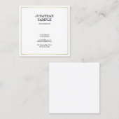 Trendy Simple Modern Design Sophisticated Plain Vierkante Visitekaartje (Voorkant / Achterkant)