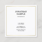 Trendy Simple Modern Design Sophisticated Plain Vierkante Visitekaartje (Voorkant)