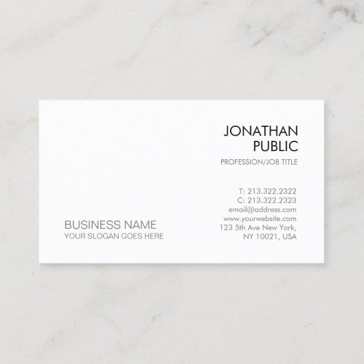 Trendy Simple Modern Elegant Corporate Sjabloon Visitekaartje (Achterkant)