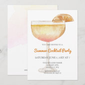 Trendy Simple Modern Summer Cocktail Party Kaart (Voorkant / Achterkant)