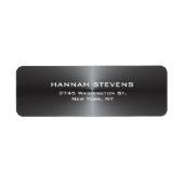 Trendy Simple Plain Grey Elegant Modern Etiket (Voorkant)