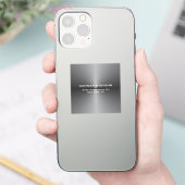 Trendy Simple Plain Grey Elegant Modern Sticker (Telefoon)