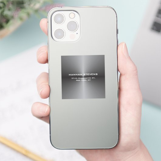 Trendy Simple Plain Grey Elegant Modern Sticker (Telefoon)