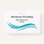 Trendy Simple Plumber-kantoorbadges Badge (Voorkant)