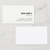 Trendy Simple Professional Creative Elegant White Visitekaartje (Voorkant / Achterkant)