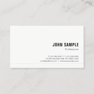 Trendy Simple Professional Creative Elegant White Visitekaartje