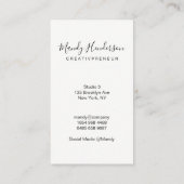 Trendy Simple / Sgespecialiseerde | Ontwerper, ver Visitekaartje (Achterkant)