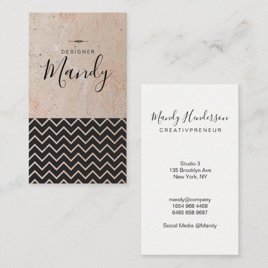 Trendy Simple / Sgespecialiseerde | Ontwerper, ver Visitekaartje (Voorkant / Achterkant)