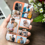 Trendy Sinaasappel 7 Fotocollage Case-Mate iPhone Case<br><div class="desc">Gepersonaliseerd iPhone case met multi fotocollage en trendy oranje achtergrond. De fotosjabloon staat klaar voor u om uw afbeeldingen toe te voegen en werkt met de klok mee van rechtsboven. De fotocollage maakt gebruik van landschaps- en portretformaten om u een verscheidenheid aan opties te bieden om uw favoriete foto's in...</div>