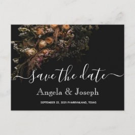 trendy sinaasappel Bloemen Save the Date Ann Ann Aankondigingskaart