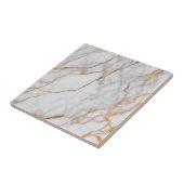 Trendy Sinaasappel en wit marmer Tegeltje (Zijkant)