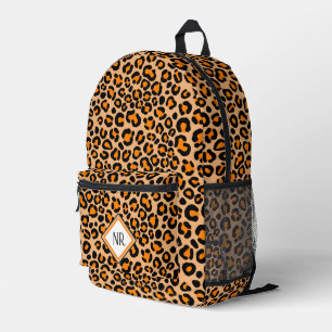 Trendy Sinaasappel Luipaard Patroon Cheetah Print Bedrukte Rugzak