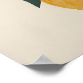 Trendy Sinaasappels Digitale Kunstprint - Minimali Poster (Hoek)
