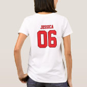 Trendy Six Seven Meme Red Valentine Jersey Design T-shirt (Achterkant)
