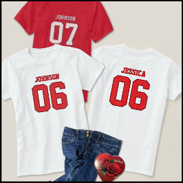 Trendy Six Seven Meme Red Valentine Jersey Design T-shirt