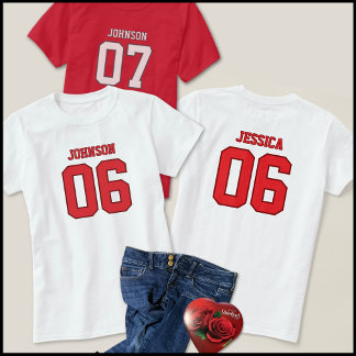 Trendy Six Seven Meme Red Valentine Jersey Design T-shirt