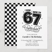 Trendy Six Year Old Funny 7th Birthday Kaart (Voorkant / Achterkant)