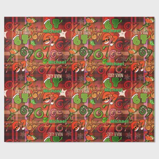 Trendy Sixty Seven Wrapping Paper I red plaid Cadeaupapier (Vlak)