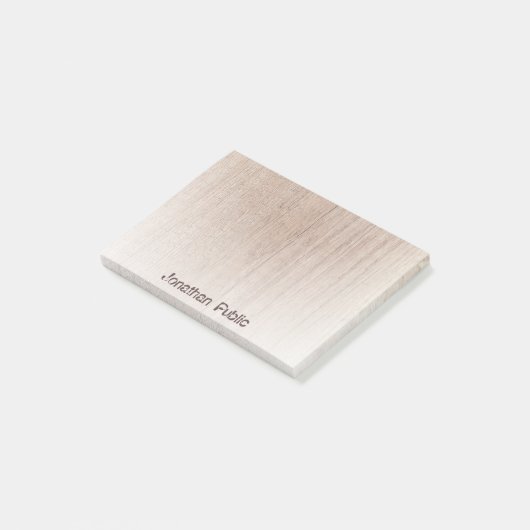 Trendy Sjabloon Elegant Distress Text Wood Look Post-it® Notes (Schuin)