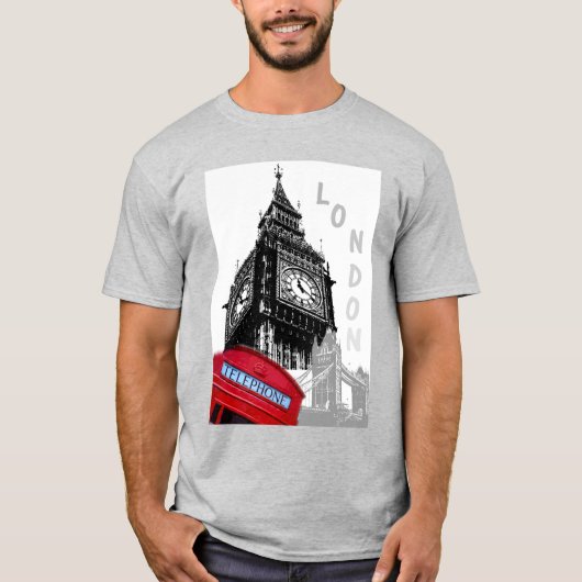Trendy Sjabloon Elegant Modern London Big Ben T-shirt (Voorkant)