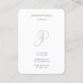 Trendy Sjabloon Elegant Modern Monogrammed Visitekaartje (Achterkant)