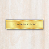 Trendy Sjabloon Gold look elegant modern Deurbordje (Voorkant)