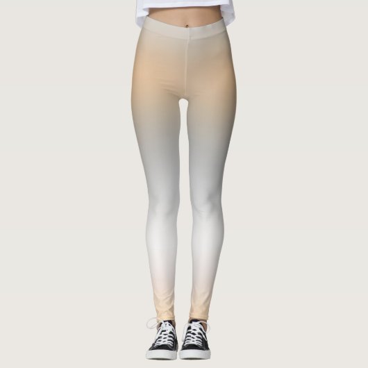 Trendy Sjabloon Modern Elegant Grijs Sinaasappel W Leggings (Voorkant)