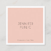 Trendy Sjabloon Modern Minimalistisch design Elega Vierkante Visitekaartje (Voorkant)