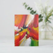 Trendy sjabloon moderne abstract expressionisme briefkaart (Staand voorkant)