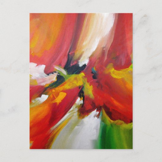 Trendy sjabloon moderne abstract expressionisme briefkaart (Voorkant)