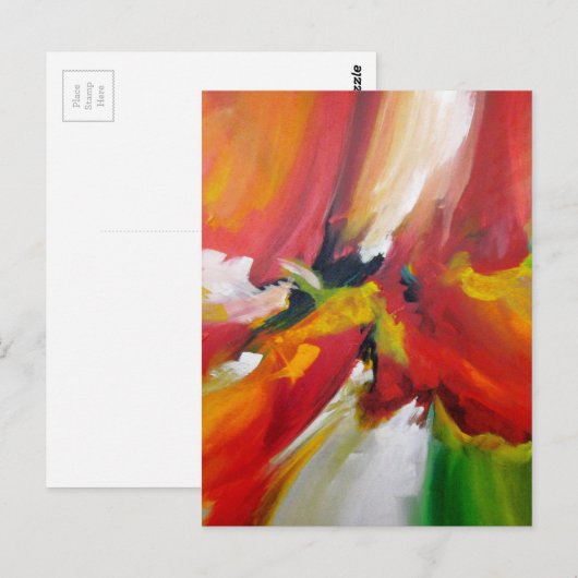 Trendy Sjabloon Moderne Abstracte expressionist Briefkaart (Voorkant / Achterkant)