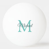 Trendy Sjabloon Monogram Initiaal Modern Elegant Pingpongbal (Voorkant)