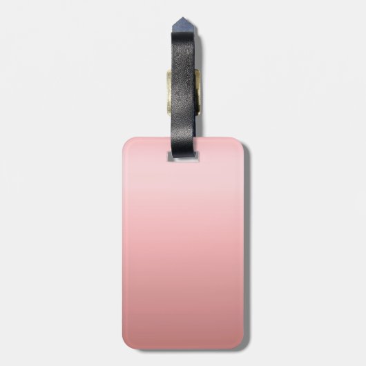 Trendy Sjabloon Stylish Roos Gold Monogram Bagagelabel (Achterkant verticaal)