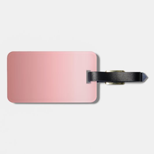 Trendy Sjabloon Stylish Roos Gold Monogram Bagagelabel (Achterkant horizontaal)