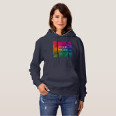 Trendy Sjabloon Upload foto Vrouwen Navy Blue Hoodie (Voorkant volledig)