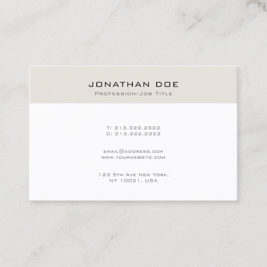 Trendy Sjabloon voor eenvoudig ontwerp Visitekaartje (Voorkant)