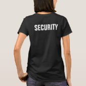 Trendy Sjabloon Weemens Security Black White T-shirt (Achterkant)