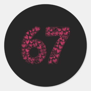 Trendy Sketch Hart 67 Schattige Valentijn School V Ronde Sticker