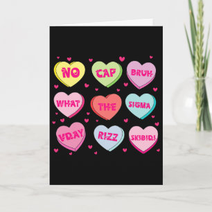 Trendy Slang Conversation Hearts Valentijnsdag D Kaart