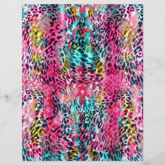 trendy slang skin leopard animal print blend neon flyer (Voorkant)