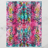 trendy slang skin leopard animal print blend neon flyer (Achterkant)