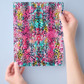 trendy slang skin leopard animal print blend neon flyer (Hand)