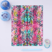 trendy slang skin leopard animal print blend neon flyer (Enkel)