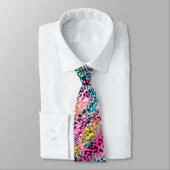 trendy slang skin leopard animal print blend neon stropdas (Gebonden)