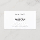 Trendy Slank Design Black White Sjabloon B&W-koel Visitekaartje (Achterkant)