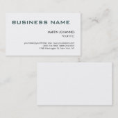 Trendy Slate Grey Black White Visitekaartje (Voorkant / Achterkant)